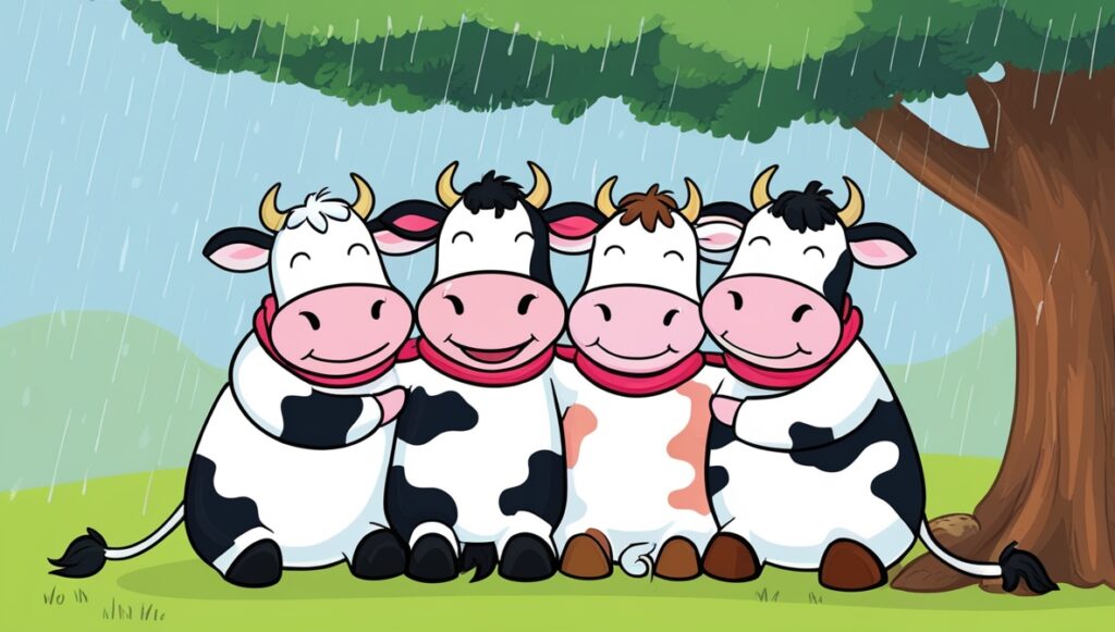 The Lion and The Cows